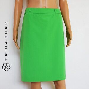 Trina Turk Green Pencil Skirt with Pockets